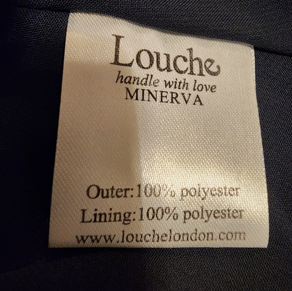 Louche Mustard & Blue Houndstooth Fit & Flare Dress Size 12 (UK) - Picture 14 of 15